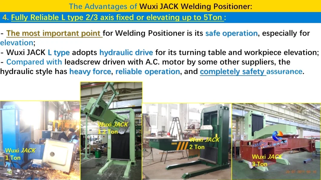 Three Axis L Type Hydraulic Lifting and Rotating Rotary Turntable Welding Positioner