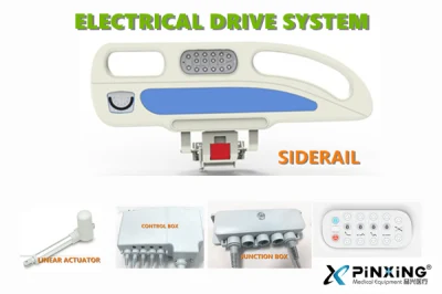 Barandilla eléctrica del ABS de los accesorios del hospital de la UCI del uso de la cama con control eléctrico de alta calidad